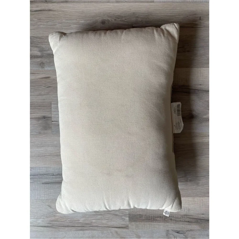 Hearth & Hand Brown Woven Stripe Decorative Throw Pillow